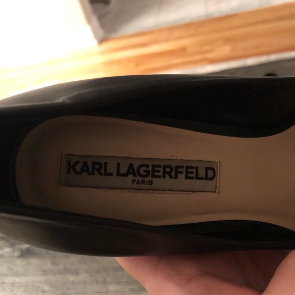 Karl Lagerfeld Paris Royal point toe leather pumps - Picture 3 of 6